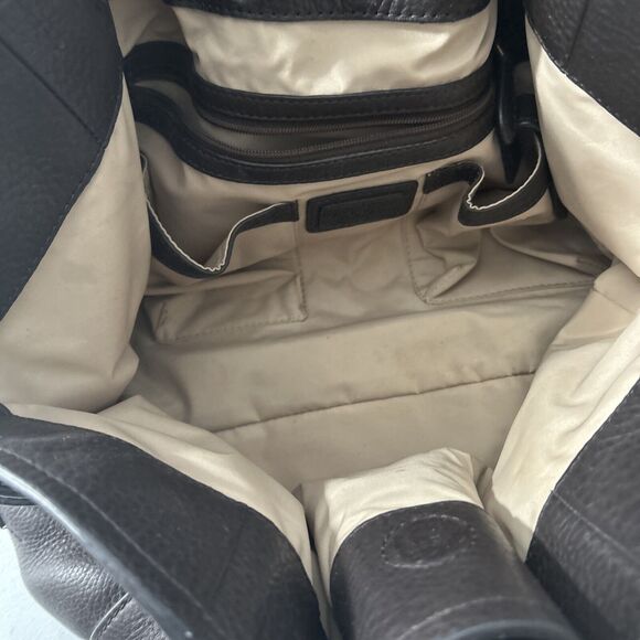 Cole Haan Purse Womens Pebbled Leather Shoulder Bag Bucket Studded Tote Handbag - Picture 5 of 16